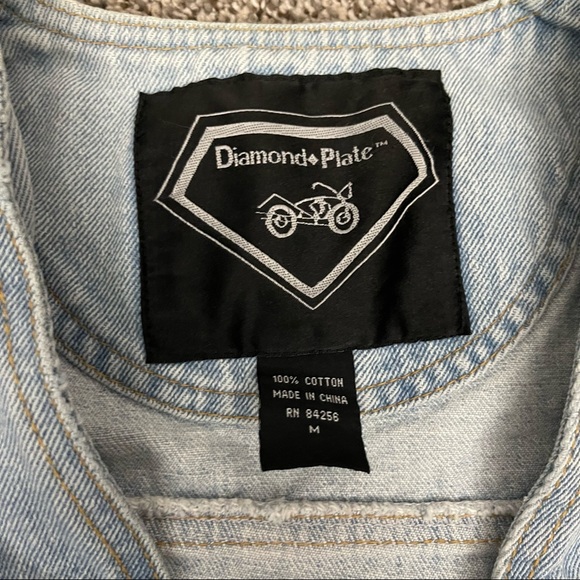 Diamond Plate Women Motorcycle Jeans Vest Size Medium - Picture 3 of 11
